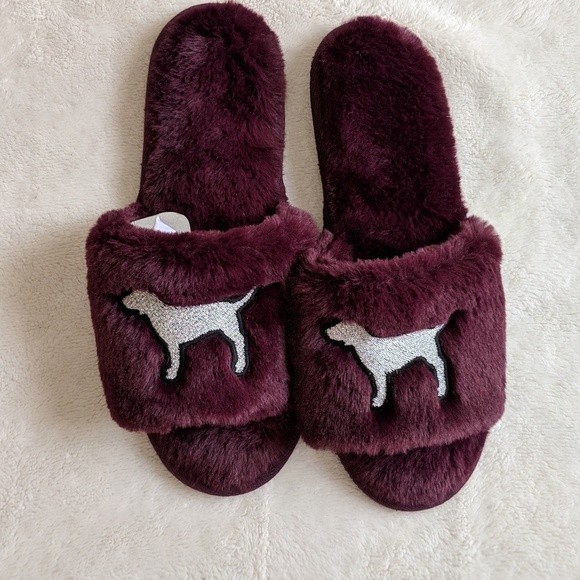 PINK Victoria's Secret Shoes - NWOT PINK fuzzy slippers